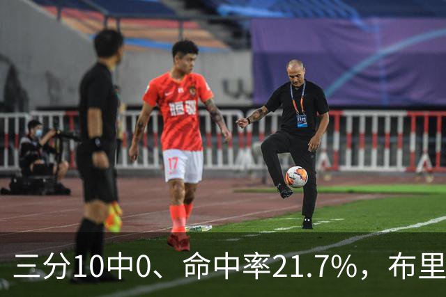 三分10中0、命中率21.7%，布里奇斯赛季场均仅3.3分